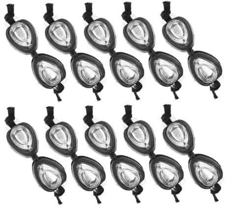 10 Stück Miniatur Schwimmbrille aus PU für Puppenhaus, Schwarz | Detailreiches Puppenbrillen, für Poolparty und Strand Dekorationen, Sammler und Puppenliebhaber