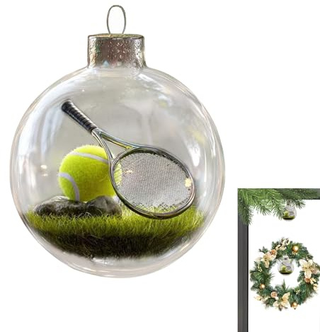 Weihnachtskugeln Dekoration - 8CM Lustige Anhänger Mit Tennis-, Baseball-, Golf- Und Fußballmotiven, Hängende Weihnachtsverzierung, Feiertagsdekoration Für Hochzeiten, Partys, Zuhause