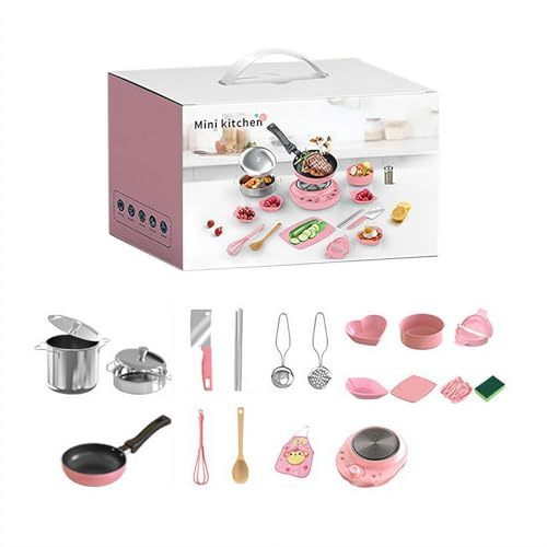 Kinderkochsets mit realistischer Mini-Küche, ideal für Kochanfänger von 8 bis 12 Jahren (Jungen und Mädchen), inklusive Montessori-Küchenutensilien.