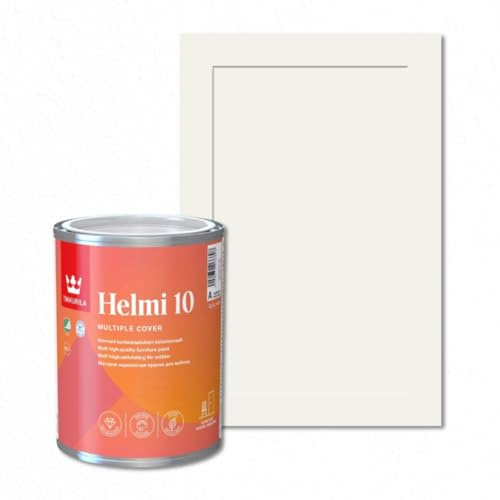 TIKKURILA Helmi 10 Matt Paint for Kitchen Cupboards, Furniture & MDF | Durable Interior Wood Finish - 0.25L Arctic Fox S503