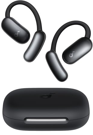 soundcore AeroFit 2 AI Assistant by Anker, Open-Ear Headphones, Pressure-Free Fit, 2× Richer Bass, Real-Time Translation Earbuds, Hi-Res Audio, 35-Hour Playtime (Renewed)