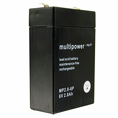 MultiPower Bleiakku MP2.8-6P 6,0Volt 2.800mAh mit 4,8mm Steckanschlüssen