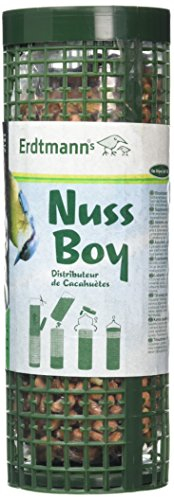 ERDTMANNS - Nussboy, Futterspender inkl. Erdnüssen 500g für Wildvögel