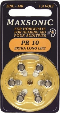 60 Hörgerätebatterien Maxsonic 10