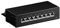 Goobay 96105 CAT 6 Panneau de Brassage Mini/Bureau, 8 Ports, Noir