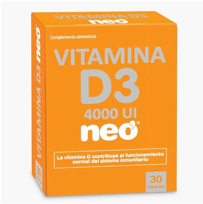 NEO - Vitamin D 30 Capsules of 300 g | Fast Release Food Supplement | Allergen Free GMO and Nanomaterials | Take 1-2 Capsules a Day