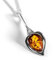HENRYKA Calla Lily Flower Necklace in 925 Sterling Silver & Baltic Amber | Chain Necklace Accessory | Jewellery for Nature Lovers with Gift Box