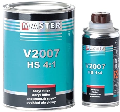 Master Troton 2K Acryl Füller Grundierung Primer HS V2007 4:1 0,8L Grau + Härter 0,2L