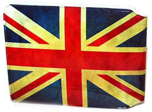 (80+ Designs) Buspass-Brieftasche, Kreditkarte, Reisekarte, Kartenhalter für Oyster Reißverschluss, Visitenkarten, Ausweis, Bifold – Partytasche, Geschenk, Schulabgänger, Union Jack Vintage,