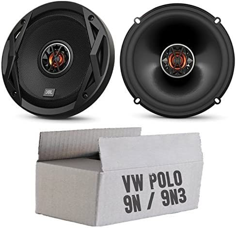 Lautsprecher Einbauset passend mit JBL Club 6522 2-Wege 16,5cm Koax Auto Einbauzubehör für VW Polo 9N 9N3 Front