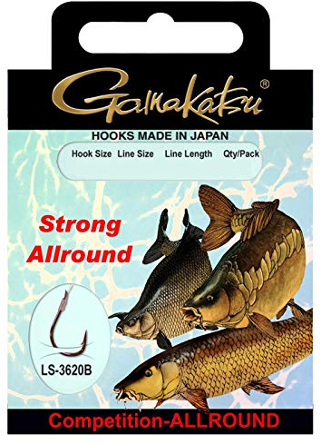 Gamakatsu Angelhaken mit Vorfach Vorfachhaken - BKD-Allround Strong, Hakengröße:10