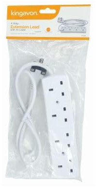 Kingavon - 4-Way Extension Lead with 1m Cable
