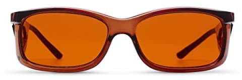 MediView Low Vision Glasses for Macular Degeneration, Glaucoma, Diabetes and Cataracts RNIB | Unisex | Amber Lenses | Brown Frame