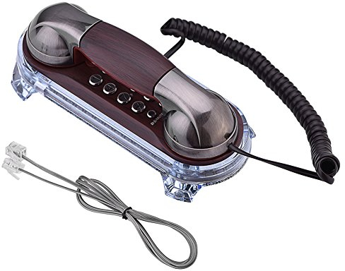 Zerone Flash Antik Deko Telefon, Retro Vintage Telefon Telefon-Corded mit Push Button Technologie altmodisch Wand/Schreibtisch Engelsrufer mit Blau Hintergrundbeleuchtung für Home Office Décor