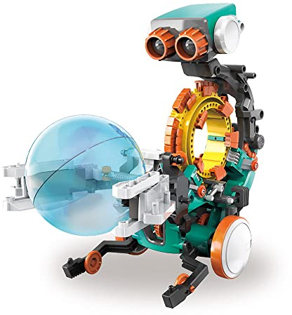 CONSTRUCT & CREATE 5 in 1 Mechanical Coding Robot DIY STEM Build Your Own Kit