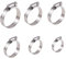 30 Pcs Hose Clips 304 Stainless Steel 6 Sized Hose Clamp Assorted 10-63mm Range Worm Drive Pipes Hose Clamps Clips