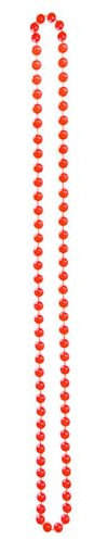 Lizzy 120cm Long Pearl Bead Necklace Rope Chain Vintage Wedding Bridal Costume | 1920's Accessories Flapper Costume (Red)