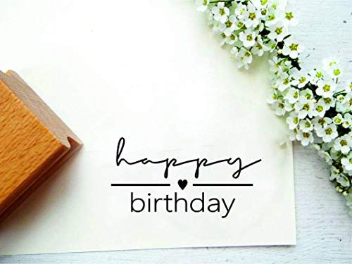 kleiner Stempel happy birthday für Geburtstagskarten Geburtstagspost oder Geschenktüten