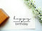 kleiner Stempel happy birthday für Geburtstagskarten Geburtstagspost oder Geschenktüten
