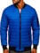 BOLF Herren Bomberjacke Leichte Übergangsjacke mit Stehkragen Steppjacke Fliegerjacke Pilotenjacke College Jacke Baseball Freizeitjacke Blouson J.STYLE MY-02 Blau L [4D4]