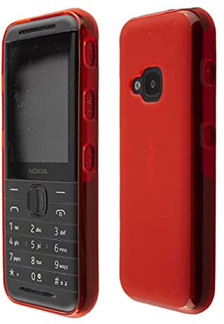 caseroxx Schutzhülle für Nokia 5310 (2020) in rot – Flexibles TPU-Case aus stoßfestem Gummi, passgenaue Handy-Tasche mit Kantenschutz & rutschfestem Grip