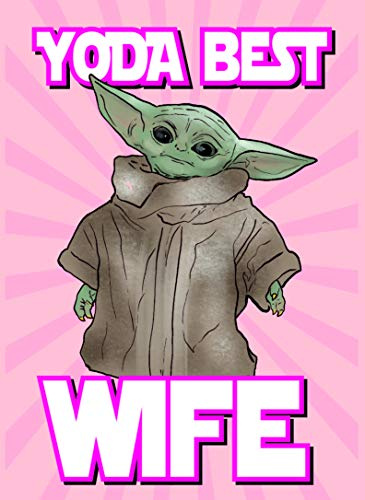 Cheeky Chops Baby Yoda The Mandalorian – « Yoda Best Wife » – Star Wars, Yoda, épouse, carte, TV, drôle, Show IN118