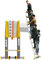 Teleskopleiter Ausziehleiter 8m / 7m / 6m / 5m / 4m / 3m / 2m / 1m Hoch Ausziehbare Leiter Gelb, Home Loft Dach Teleskopleitern mit Stabilisator, Laden Sie 150kg (Size : 3m/9.8ft)