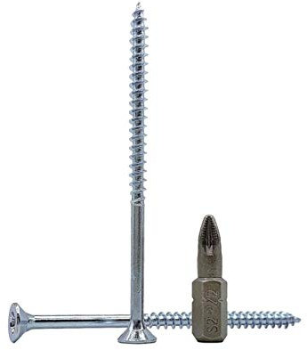 Confezione da 50 viti per legno in acciaio zincato 4,0 x 70 mm, parzialmente filettate, testa Pozi-Drive, testa svasata, viti per truciolare (50, 4,0 x 70 mm)