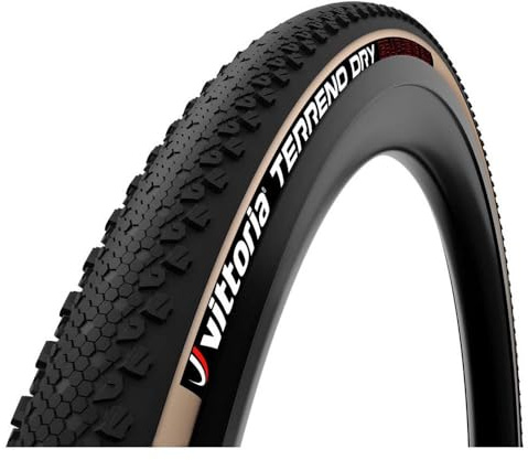 Vittoria Terreno Dry Gravel Lite Faltreifen Fahrradreifen, Beige/Black, 28 x 1.75