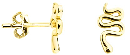 SOFIA MILANI - Damen Ohrringe 925 Silber - vergoldet/golden - Schlangen Ohrstecker - E1216