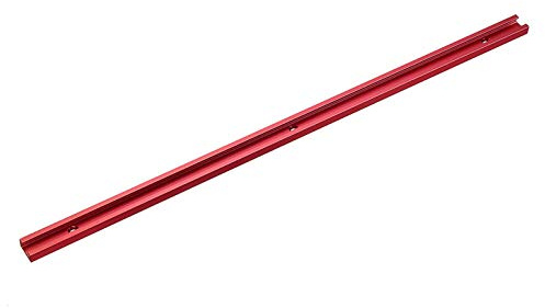 Red Aluminum Alloy T Slot, 300/400/500/600/800mm T-Track T Slot Miter Track T Screw Slot 19x10mm for Table Saw Router Table Woodworking Tool (600mm)