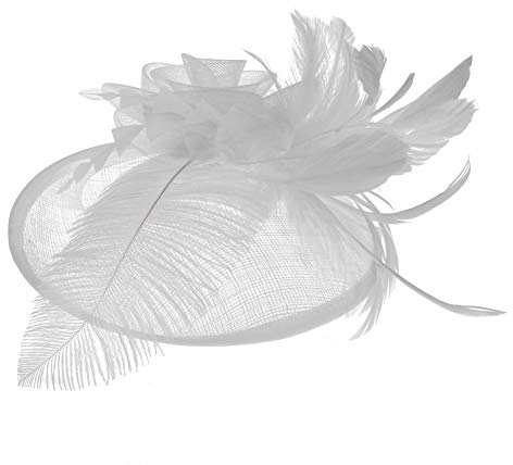 SIQITECH Organza Hut Mesh Damen Fascinator Hut mit Haarnadel Banketthut Elegant Haarschmuck 20er 50er Jahre Partyhut Vintage Royal Pillbox Hut für Hochzeit Party Cocktail Karneval