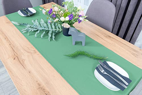 NIBLO Tischdecke Tischläufer Tischtuch Tischwäsche Tischdekoration Tafeltuch (Mint, Tischläufer - 40 x 120 cm)
