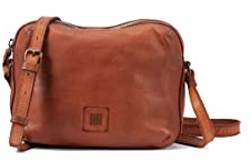 Biba Tasche für Damen aus echtem Leder, Umhängetasche Heritage Boston BT20, Langen Griff, Reißverschluss, Echtes Rindsleder, Lederfarbe