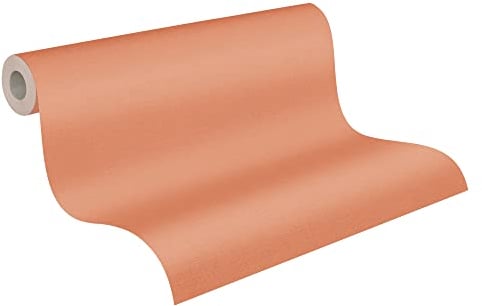 A.S. Création strukturierte Vliestapete Antigua - Orange - einfarbige Uni-Tapete Made in Germany - 390973