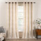 MIULEE 2er Set Gardinen Gold Folie Druck Samtvorhänge Vorhang Funkeln Vorhänge mit Ösen Thermogardine Ösenvorhang für Schlafzimmer Wohnzimmer 140 x 245 cm(B x H) Milchweiß