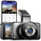 AZDOME WiFi Dashcam mit APP 1080P Autokamera, 3-Zoll-IPS-Bildschirm, ADAS, Super Nachtsicht, WDR, 150° Weitwinkel, Loop-Aufnahme, G-Sensor, Parkmodus(M17) (M17)