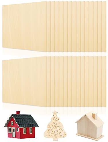 Anvin Birch Plywood Sheets Craft Wood Unfinished Wood Boards for Crafts Laser Cutting and Engraving, CNC Cutting, Wood Burning, Painting, Fretwork, Modeling (10x10cm)