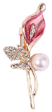 Brosche Calla-Lilien-Brosche for Damen, Exquisites Corsagen-Design, Individuelles Geschlecht, Anstecknadel, Kragennadel (Color : E, Size : 1pcs)