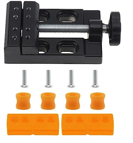 Tvoip Herramienta de tallado de manualidades de escultura de bricolaje, abrazadera de banco de mandíbula universal, mini prensa de taladro, fijación de tornillo de banco de mesa, piezas pequeñas,