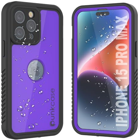 PunkCase StudStar-Serie, wasserdichte Schutzhülle für iPhone 15 Pro Max, schlanke Passform, IP68-zertifiziert, stoßfest, schmutzdicht, 360° Rundumschutz, Schutzhülle für iPhone 15 Pro Max (6,7 Zoll),