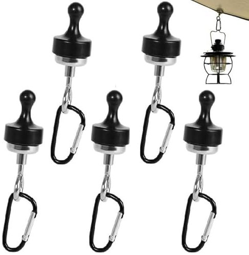 itrimaka Magnetic Hooks for Canopy - Heavy Duty Magnet Hook with Carabiner, Strong Magnets for Cruise Hanging,Tents Swivel Swing