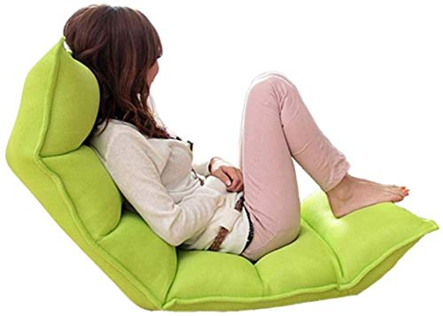 SilteD Leichte Campingstühle, Gartenliegen, Klappstuhl, Lazy Couch-Stuhl, Einzel-Tatami, faltbares Schlafsofa, Schlafzimmer, Balkon, Erkerfenster, Kleiner Liegestuhl (Farbe: Grün) Present