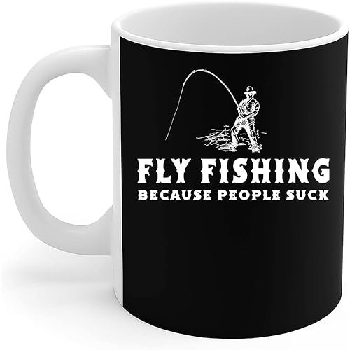 908 Coffee Mug Tea Cup Ceramic Travel Mug Novelty Christmas Gifts 330ml Fly Fishing - Vintage Fly Fishing Fisherman Fishing Lover