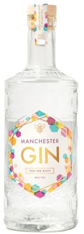 Manchester Gin - Tied The Knot 700ml 40% ABV - British Artisan Premium Gin - Classic Flavours of Juniper & Citrus with Floral Notes - Smooth Creamy Finish, Perfect for Special Occasions