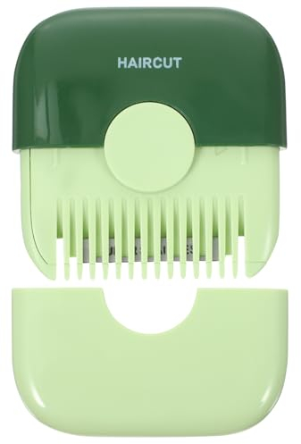 IWOWHERO Haarschneider Für Damen Ponyschneider Spliss-trimmer Manueller Haarschneidekamm Tragbar Für Hause Und Reisen Edelstahl Und Kunststoff Sicher Und Praktisch