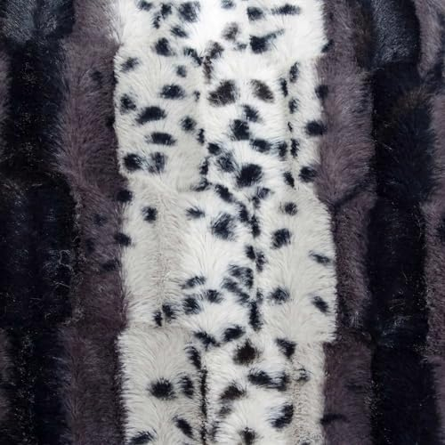 Kunstfell Teddystoff Fellimitat Teddyplüsch Tierprint Webpelz ab 50x150cm Meterware Motivwahl, Motiv:Luchs