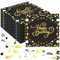 100 Stück Servietten Happy Birthday, 33x33cm Schwarz Gold Servietten Geburtstag und Geburtstag Deko Konfetti,Schwarz Folierte Geburtstagsservietten Tischdeko für Junge Mädchen Party Deko