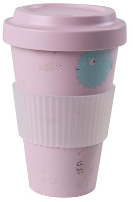 AWAVE Kaffeebecher to-go, 400 ml, rosé, aus recycelten PET-Flaschen, klimaneutral, Mehrwegbecher, nachhaltig unterwegs