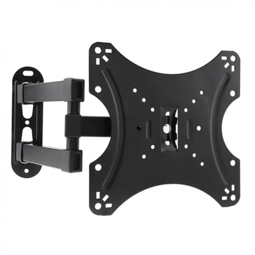 Visiodirect® Support Mural TV fixationsur Bras Rotatif orientable et inclinable pour TV Samsung UE24N4305 24 VESA 75X75mm Noir